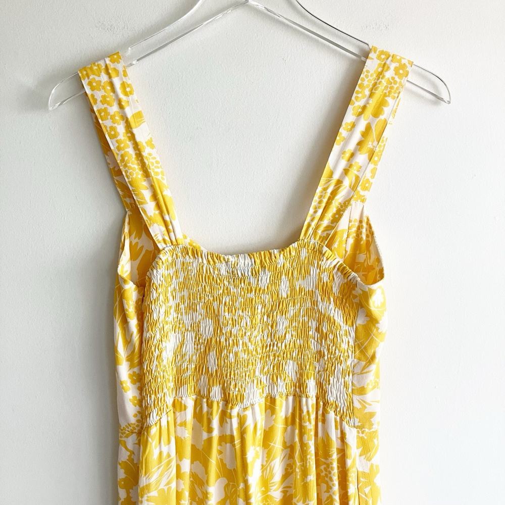 Faithfull the Brand Size 4 Kabash Jumpsuit Romper Yellow Floral Print Ruffle - Picture 10 of 13